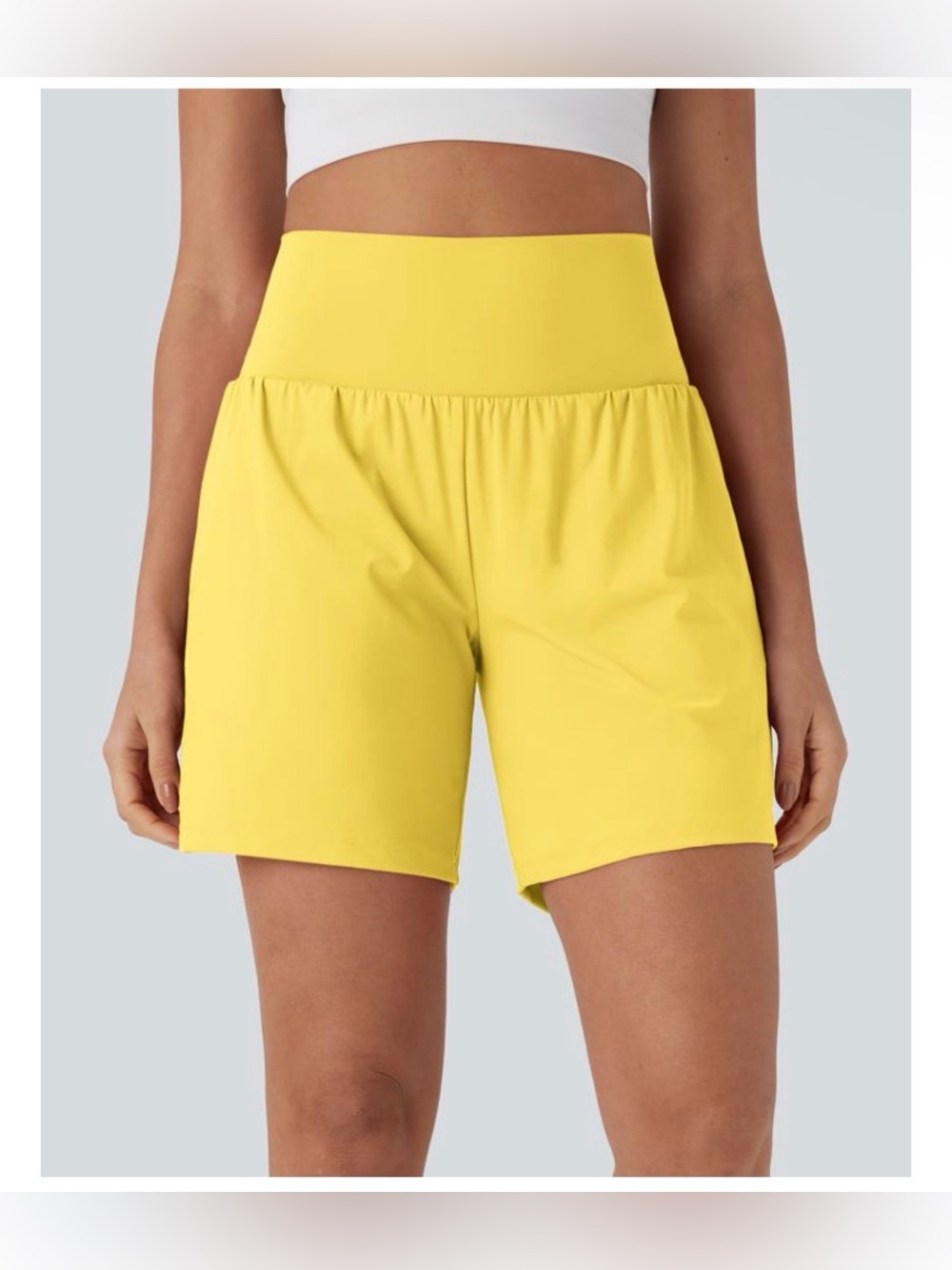 💛🧘♂️🧘♀️🧘 NWT HALARA XS SoftlyZero Airy Yoga Shorts in Goldfinch